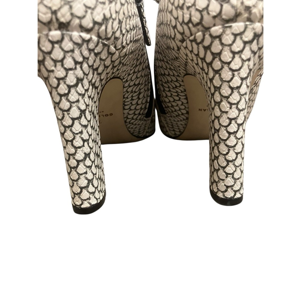 Cole Haan Vestry Edgy Ankle Leather Heel Booties Pointed Toe Snake Print Shoe 7B - Picture 8 of 13